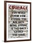 Courage Grunge-Diane Stimson-Framed Art Print