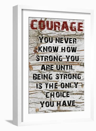 Courage Grunge-Diane Stimson-Framed Art Print