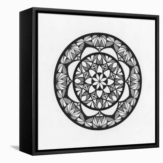 Courage Mandala-Nicky Kumar-Framed Stretched Canvas