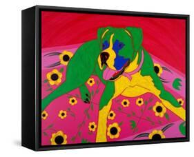 Courageous Clown-Angela Bond-Framed Stretched Canvas