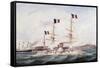 Courbet Navy Squadron Capturing Makung in 1884-null-Framed Stretched Canvas