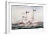 Courbet Navy Squadron Capturing Makung in 1884-null-Framed Giclee Print