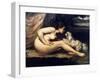 Courbet: Nude W/Dog, 1861-Gustave Courbet-Framed Giclee Print