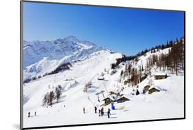 Courmayeur Ski Resort, Aosta Valley, Italian Alps, Italy, Europe-Christian Kober-Mounted Photographic Print