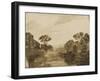 Cours d'eau aux rives boisées ou Impression de crépuscule-Rembrandt van Rijn-Framed Giclee Print