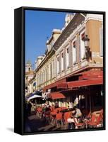 Cours Saleya, Nice, Alpes Maritimes, Cote d'Azur, Provence, France-John Miller-Framed Stretched Canvas
