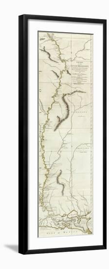 Course of the River Mississipi, from the Balise to Fort Chartres, c.1775-Lieutenant Ross-Framed Art Print