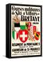 Courses Militaires De Ski A Villars-Bretaye-null-Framed Stretched Canvas