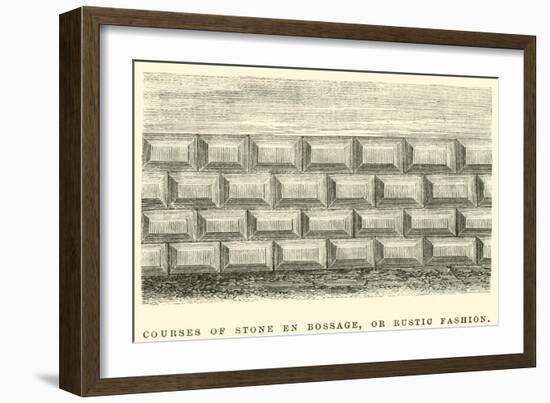 Courses of Stone En Bossage, or Rustic Fashion-Édouard Riou-Framed Giclee Print