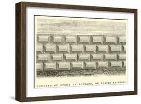 Courses of Stone En Bossage, or Rustic Fashion-Édouard Riou-Framed Giclee Print