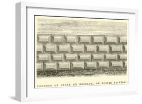 Courses of Stone En Bossage, or Rustic Fashion-Édouard Riou-Framed Giclee Print