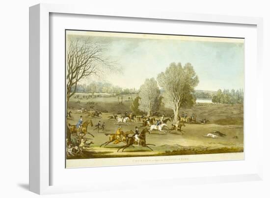 Coursing - a View of Hatfield Park, Engraved by James Pollard (1797-1867)-James Pollard-Framed Giclee Print