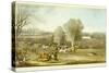 Coursing - a View of Hatfield Park, Engraved by James Pollard (1797-1867)-James Pollard-Stretched Canvas