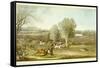 Coursing - a View of Hatfield Park, Engraved by James Pollard (1797-1867)-James Pollard-Framed Stretched Canvas