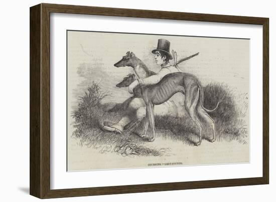 Coursing, Greyhounds-null-Framed Giclee Print