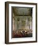 Court Banquet in the Great Antechamber of the Hofburg Palace, Vienna-Martin van Meytens-Framed Giclee Print