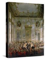 Court Banquet in the Great Antechamber of the Hofburg Palace, Vienna-Martin van Meytens-Stretched Canvas