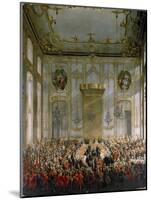 Court Banquet in the Great Antechamber of the Hofburg Palace, Vienna-Martin van Meytens-Mounted Giclee Print