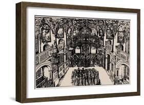 Court Choir of Dresden. From: Geistreiches Gesangbuch by Christoph Bernhard, 1676-null-Framed Giclee Print