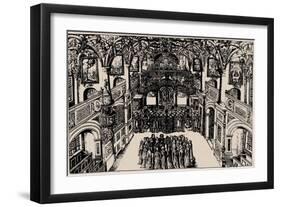 Court Choir of Dresden. From: Geistreiches Gesangbuch by Christoph Bernhard, 1676-null-Framed Giclee Print