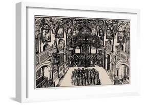 Court Choir of Dresden. From: Geistreiches Gesangbuch by Christoph Bernhard, 1676-null-Framed Giclee Print