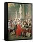 Court concert, Ismaning (Detail, see also Image ID 2256). 1733-Peter Jakob Horemans-Framed Stretched Canvas