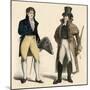 Court Costume and Man Coat and Cane, First Empire, circa 1800 - Court Dress and Man in Garrick, Fre-null-Mounted Giclee Print