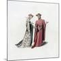 Court Dress, 14th Century-Henry Shaw-Mounted Giclee Print