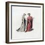 Court Dress, 14th Century-Henry Shaw-Framed Giclee Print