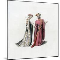 Court Dress, 14th Century-Henry Shaw-Mounted Giclee Print