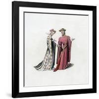 Court Dress, 14th Century-Henry Shaw-Framed Giclee Print