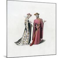 Court Dress, 14th Century-Henry Shaw-Mounted Giclee Print