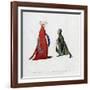 Court Dress, 14th Century-Henry Shaw-Framed Giclee Print