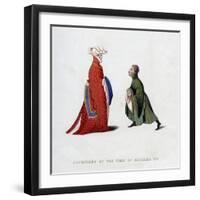 Court Dress, 14th Century-Henry Shaw-Framed Giclee Print