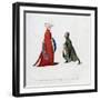 Court Dress, 14th Century-Henry Shaw-Framed Giclee Print