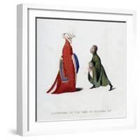 Court Dress, 14th Century-Henry Shaw-Framed Giclee Print