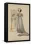 Court Dress, Fashion Plate from Ackermann's Repository of Arts (Coloured Engraving)-English-Framed Stretched Canvas