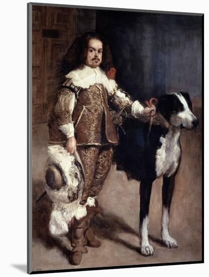 Court Dwarf Don Antonio El Inglés, 1640-1645-Diego Velazquez-Mounted Giclee Print