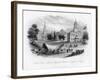 Court House - Medical College and Church, at Augusta in Georgia, 19th Century-null-Framed Giclee Print