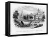Court House - Medical College and Church, at Augusta in Georgia, 19th Century-null-Framed Stretched Canvas