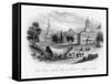 Court House - Medical College and Church, at Augusta in Georgia, 19th Century-null-Framed Stretched Canvas