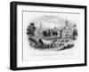 Court House - Medical College and Church, at Augusta in Georgia, 19th Century-null-Framed Giclee Print