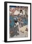 Court Ladies Gathering Maple Leaves-Utagawa Toyokuni-Framed Giclee Print