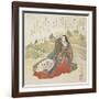 Court Lady and Two Rabbits, January 1831-Utagawa Toyokuni-Framed Giclee Print