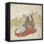 Court Lady and Two Rabbits, January 1831-Utagawa Toyokuni-Framed Stretched Canvas