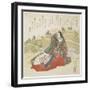 Court Lady and Two Rabbits, January 1831-Utagawa Toyokuni-Framed Giclee Print