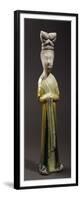 Court Lady, Glazed Tri-Color Terracotta Statue-null-Framed Giclee Print