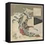 Court Lady Holding a Fan, C. 1824-Yanagawa Shigenobu-Framed Stretched Canvas