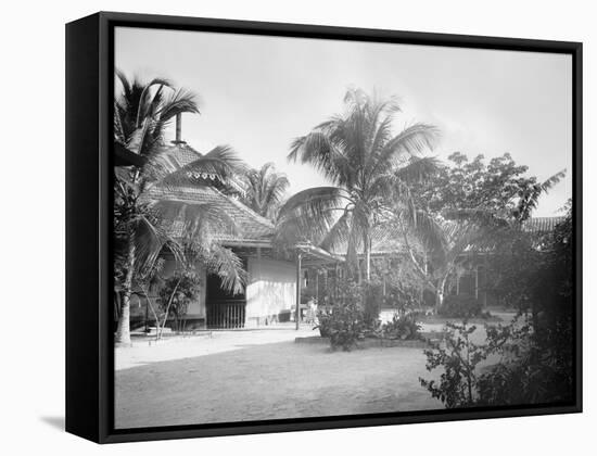 Court of a Cuban School, Santiago De Cuba-null-Framed Stretched Canvas