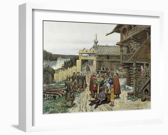 Court of a Feudal Russian Prince, 1908-Appolinari Mikhaylovich Vasnetsov-Framed Giclee Print